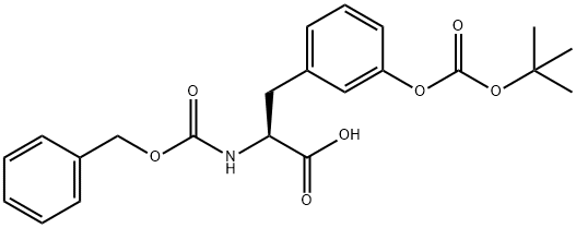 (S)-2-(((benzyloxy)carbonyl)amino)-3-(3-((tert-butoxycarbonyl)oxy)phenyl)propanoic acid Structure