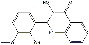 3-hydroxy-2-(2-hydroxy-3-methoxyphenyl)-2,3-dihydro-4(1H)-quinazolinone 구조식 이미지