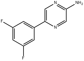 2-Amino-5-(3,5-difluorophenyl)pyrazine Structure