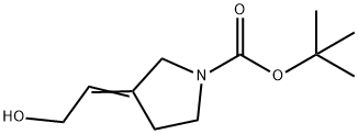 (Z)-tert-butyl 3-(2-hydroxyethylidene)pyrrolidine-1-carboxylate 구조식 이미지