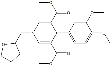 dimethyl 4-(3,4-dimethoxyphenyl)-1-(tetrahydro-2-furanylmethyl)-1,4-dihydro-3,5-pyridinedicarboxylate Structure