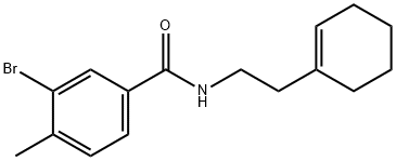 3-bromo-N-[2-(1-cyclohexen-1-yl)ethyl]-4-methylbenzamide Structure