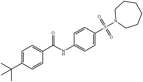 N-[4-(1-azepanylsulfonyl)phenyl]-4-(tert-butyl)benzamide 구조식 이미지