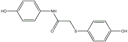 N-(4-hydroxyphenyl)-2-[(4-hydroxyphenyl)sulfanyl]acetamide Structure