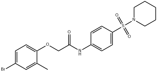 2-(4-bromo-2-methylphenoxy)-N-[4-(1-piperidinylsulfonyl)phenyl]acetamide Structure