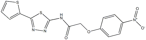 2-{4-nitrophenoxy}-N-(5-thien-2-yl-1,3,4-thiadiazol-2-yl)acetamide Structure