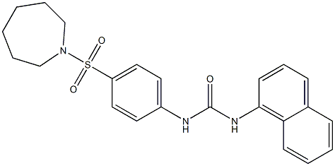 N-[4-(1-azepanylsulfonyl)phenyl]-N'-(1-naphthyl)urea 구조식 이미지