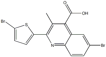 6-bromo-2-(5-bromo-2-thienyl)-3-methyl-4-quinolinecarboxylic acid 구조식 이미지