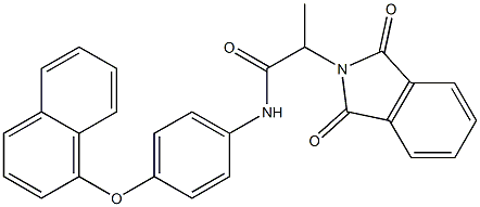 2-(1,3-dioxo-1,3-dihydro-2H-isoindol-2-yl)-N-[4-(1-naphthyloxy)phenyl]propanamide Structure