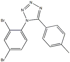 1-(2,4-dibromophenyl)-5-(4-methylphenyl)-1H-tetraazole 구조식 이미지