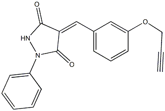 1-phenyl-4-[3-(2-propynyloxy)benzylidene]-3,5-pyrazolidinedione 구조식 이미지