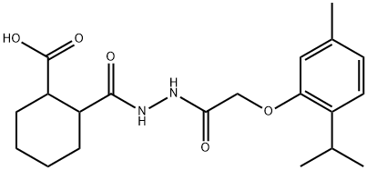 2-({2-[2-(2-isopropyl-5-methylphenoxy)acetyl]hydrazino}carbonyl)cyclohexanecarboxylic acid 구조식 이미지