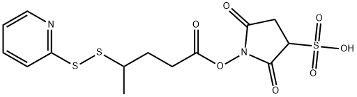 2,5-Dioxo-1-(4-(pyridin-2-yldisulfanyl)pentanoyloxy)pyrrolidine-3-sulfonic acid Structure