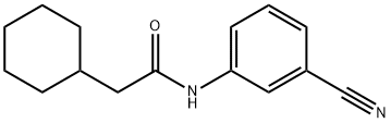 N-(3-cyanophenyl)-2-cyclohexylacetamide 구조식 이미지