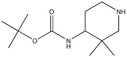 TERT-BUTYL N-(3,3-DIMETHYLPIPERIDIN-4-YL)CARBAMATE Structure
