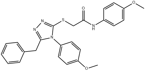 2-{[5-benzyl-4-(4-methoxyphenyl)-4H-1,2,4-triazol-3-yl]sulfanyl}-N-(4-methoxyphenyl)acetamide Structure