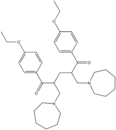 2,4-bis(1-azepanylmethyl)-1,5-bis(4-ethoxyphenyl)-1,5-pentanedione Structure