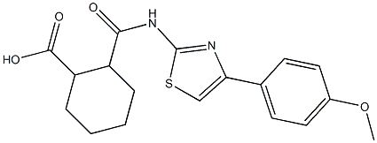 2-({[4-(4-methoxyphenyl)-1,3-thiazol-2-yl]amino}carbonyl)cyclohexanecarboxylic acid Structure