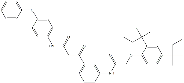 3-(3-{[(2,4-ditert-pentylphenoxy)acetyl]amino}phenyl)-3-oxo-N-(4-phenoxyphenyl)propanamide 구조식 이미지