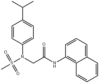 2-[4-isopropyl(methylsulfonyl)anilino]-N-(1-naphthyl)acetamide 구조식 이미지