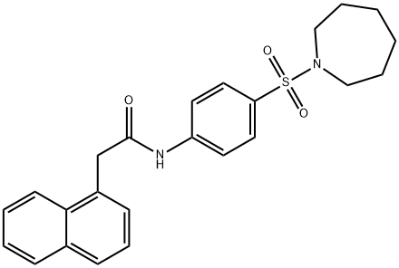 N-[4-(1-azepanylsulfonyl)phenyl]-2-(1-naphthyl)acetamide 구조식 이미지