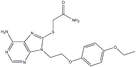 2-({6-amino-9-[2-(4-ethoxyphenoxy)ethyl]-9H-purin-8-yl}sulfanyl)acetamide Structure