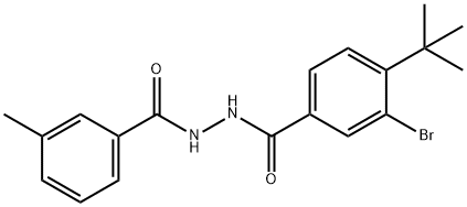 3-bromo-4-(tert-butyl)-N'-(3-methylbenzoyl)benzohydrazide 구조식 이미지