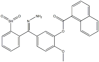 2-methoxy-5-[2-(phenylsulfonyl)carbohydrazonoyl]phenyl 1-naphthoate 구조식 이미지