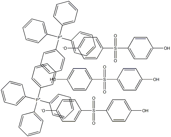 4-(4-hydroxybenzenesulfonyl)phenol bis(tetraphenylphosphanium) bis(4-(4-hydroxybenzenesulfonyl)benzen-1-olate) Structure