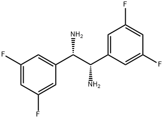 (1S,2S)-1,2-Bis(3,5-difluorophenyl)ethane-1,2-diamine Structure