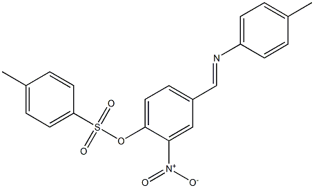 2-nitro-4-{[(4-methylphenyl)imino]methyl}phenyl 4-methylbenzenesulfonate 구조식 이미지