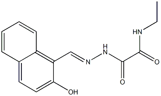 N-ethyl-2-{2-[(2-hydroxy-1-naphthyl)methylene]hydrazino}-2-oxoacetamide 구조식 이미지