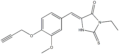 3-ethyl-5-[3-methoxy-4-(2-propynyloxy)benzylidene]-2-thioxo-4-imidazolidinone Structure