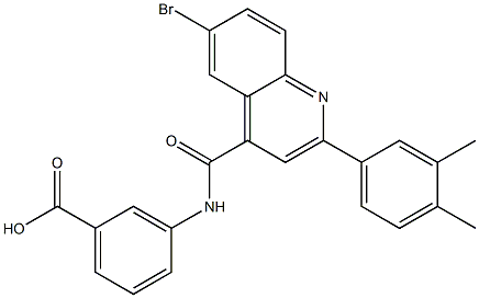 3-({[6-bromo-2-(3,4-dimethylphenyl)quinolin-4-yl]carbonyl}amino)benzoic acid Structure