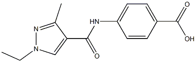 4-{[(1-ethyl-3-methyl-1H-pyrazol-4-yl)carbonyl]amino}benzoic acid 구조식 이미지