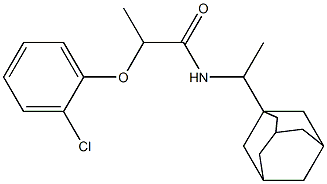 N-[1-(1-adamantyl)ethyl]-2-(2-chlorophenoxy)propanamide Structure