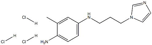 N4-[3-(1H-imidazol-1-yl)propyl]-2-methylbenzene-1,4-diamine trihydrochloride Structure