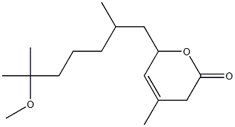 2H-Pyran-2-one, 3,6-dihydro-6-(6-methoxy-2,6-dimethylheptyl)-4-methyl- 구조식 이미지