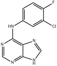 N-(3-chloro-4-fluorophenyl)-7H-purin-6-amine 구조식 이미지