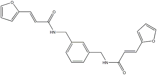 3-(2-furyl)-N-[3-({[3-(2-furyl)acryloyl]amino}methyl)benzyl]acrylamide 구조식 이미지