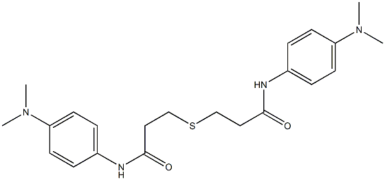 3-({3-[4-(dimethylamino)anilino]-3-oxopropyl}sulfanyl)-N-[4-(dimethylamino)phenyl]propanamide Structure