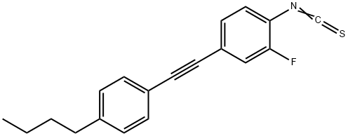 Benzene, 4-[2-(4-butylphenyl)ethynyl]-2-fluoro-1-isothiocyanato- Structure