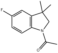 1-acetyl-5-fluoro-2,3-dihydro-3,3-dimethyl-1H-Indole Structure