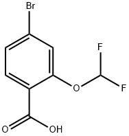 4-bromo-2-(difluoromethoxy)benzoic acid Structure