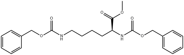 L-Lysine, N2,N6-bis[(phenylmethoxy)carbonyl]-, methyl ester 구조식 이미지