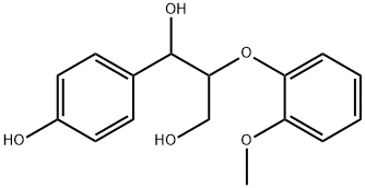 1-(4-Hydroxyphenyl)-2-(2-methoxyphenoxy)propane-1,3-diol 구조식 이미지