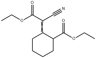 ethyl 2-(2-oxo-1-cyano-2-ethoxyethylidene)-cyclohexanecarboxylate 구조식 이미지