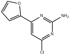 2-Amino-4-chloro-6-(2-furyl)pyrimidine 구조식 이미지
