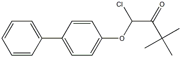 2-Butanone, 1-([1,1'-biphenyl]-4-yloxy)-1-chloro-3,3-dimethyl- Structure