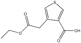 4-(2-ethoxy-2-oxoethyl)thiophene-3-carboxylic acid Structure